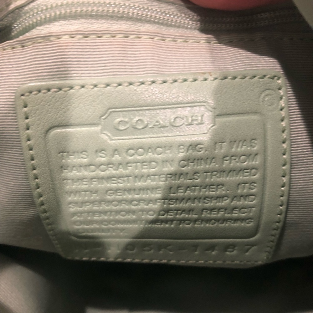 Coach handbag purse green mint monogram medium - Picture 7 of 7